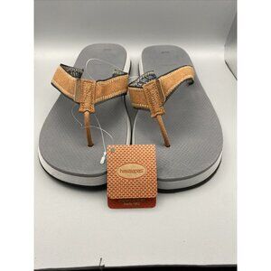 Havaianas Urban Fusion II sandal 8 Men's NWT! Flip Flop In Graphite/Ice Grey